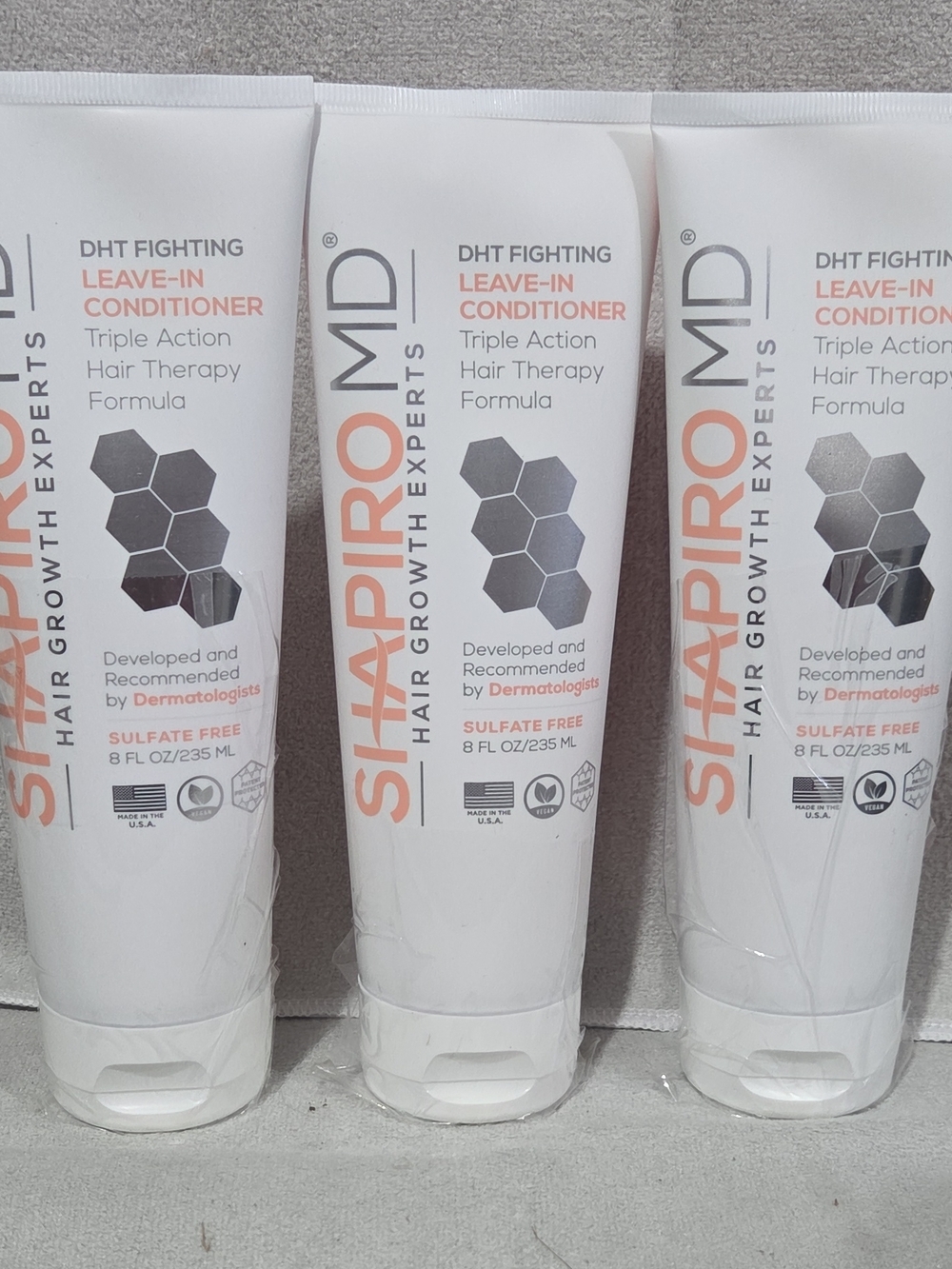 Shapiro MD DHT Fighting Leave-In Conditioner - White with Orange Accents